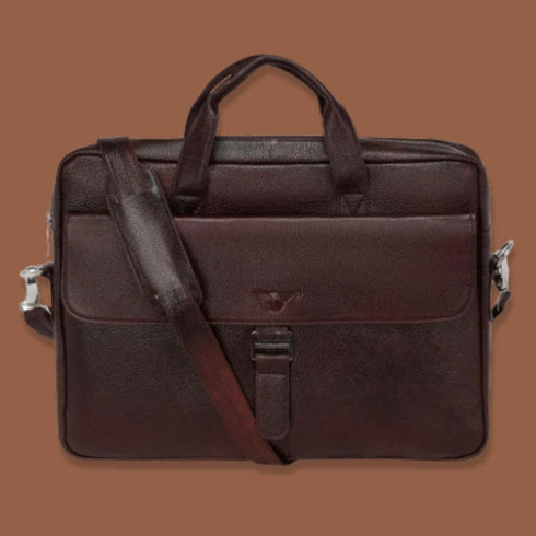 Ashwin Genuine Leather Laptop Bag Mozri